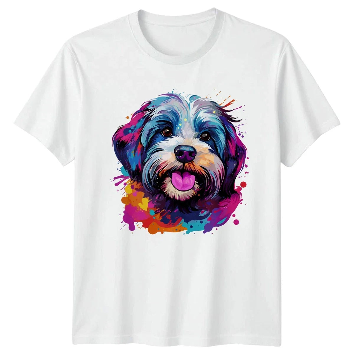 Colorful Dog Face Pet Portrait Dogs Gift For Him And - Adult & Kids T-Shirts, Sweatshirts & Hoodies apparel design preview 1
