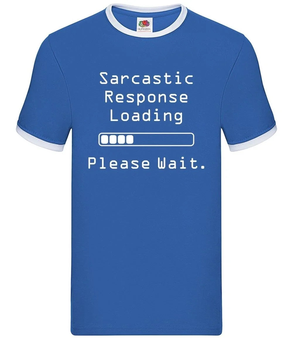 Sarcastic Response Loading Mens Ringer Sarcasm Joke - Adult & Kids T-Shirts, Sweatshirts & Hoodies apparel design preview 1