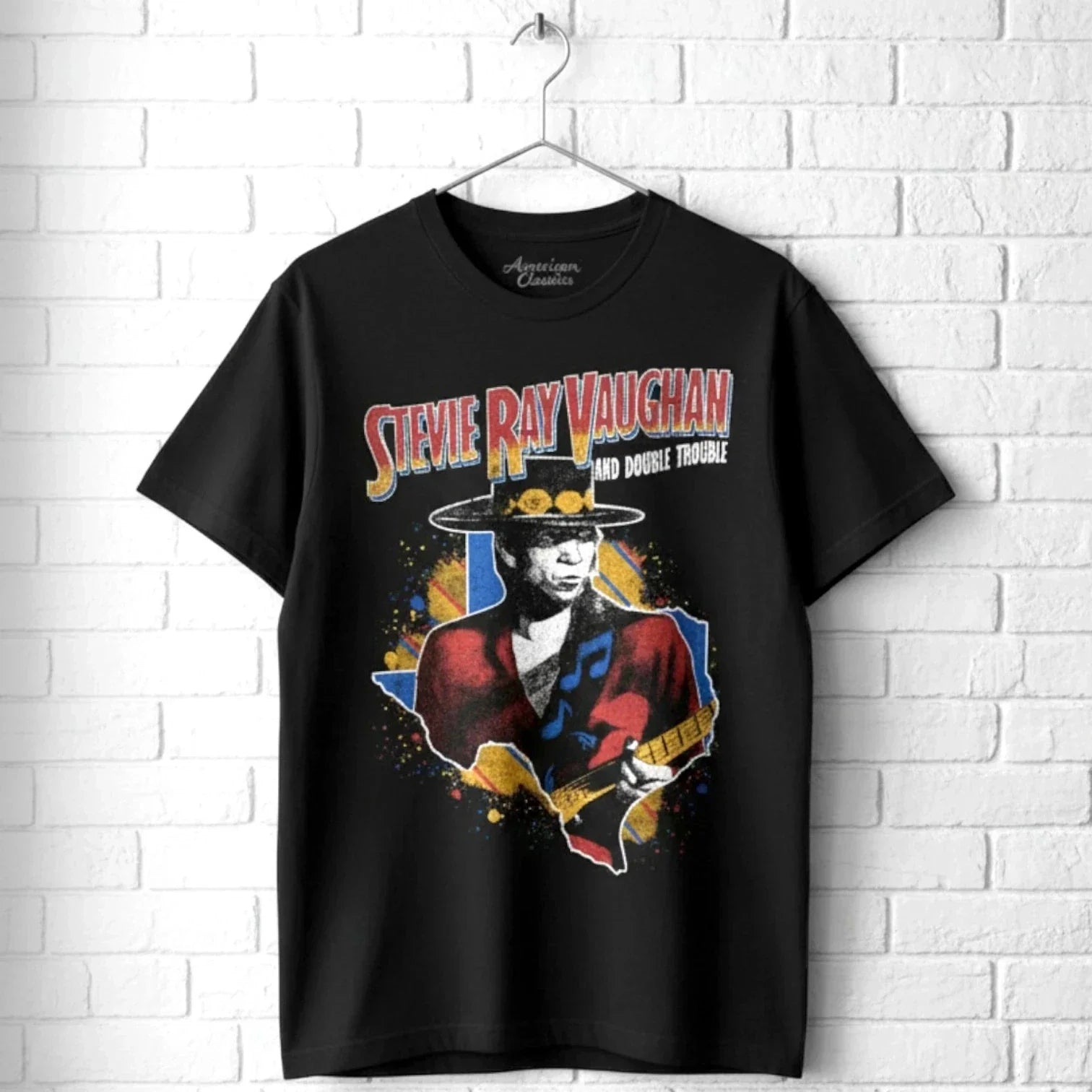 Stevie Ray Vaughan Texan Double Trouble - Adult & Kids T-Shirts, Sweatshirts & Hoodies apparel design preview 1