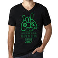 Men's Graphic V Neck Hardcore Joystick Gamer Since - Adult & Kids T-Shirts, Sweatshirts & Hoodies apparel design preview 1