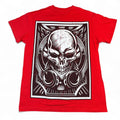 Vintage Y2K Skull Adult Size Small Red Cyberpunk - Adult & Kids T-Shirts, Sweatshirts & Hoodies apparel design preview 1