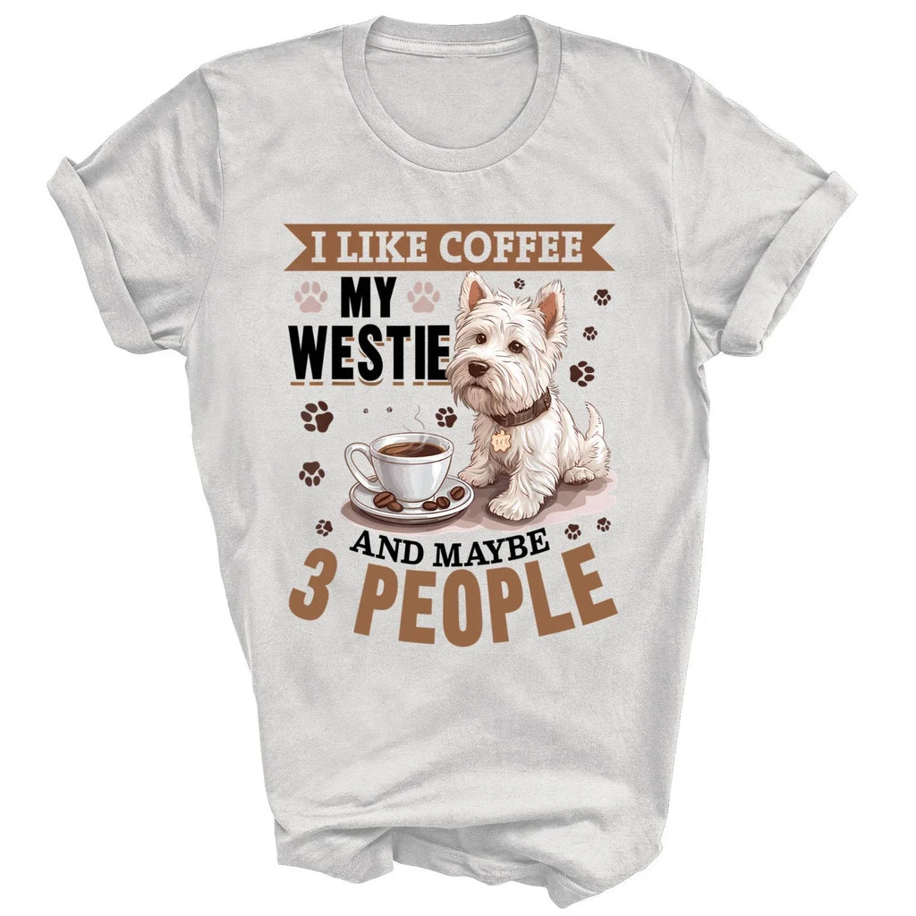 West Highland White Terrier Westie Dog I Like Coffee - Adult & Kids T-Shirts, Sweatshirts & Hoodies apparel design preview 1