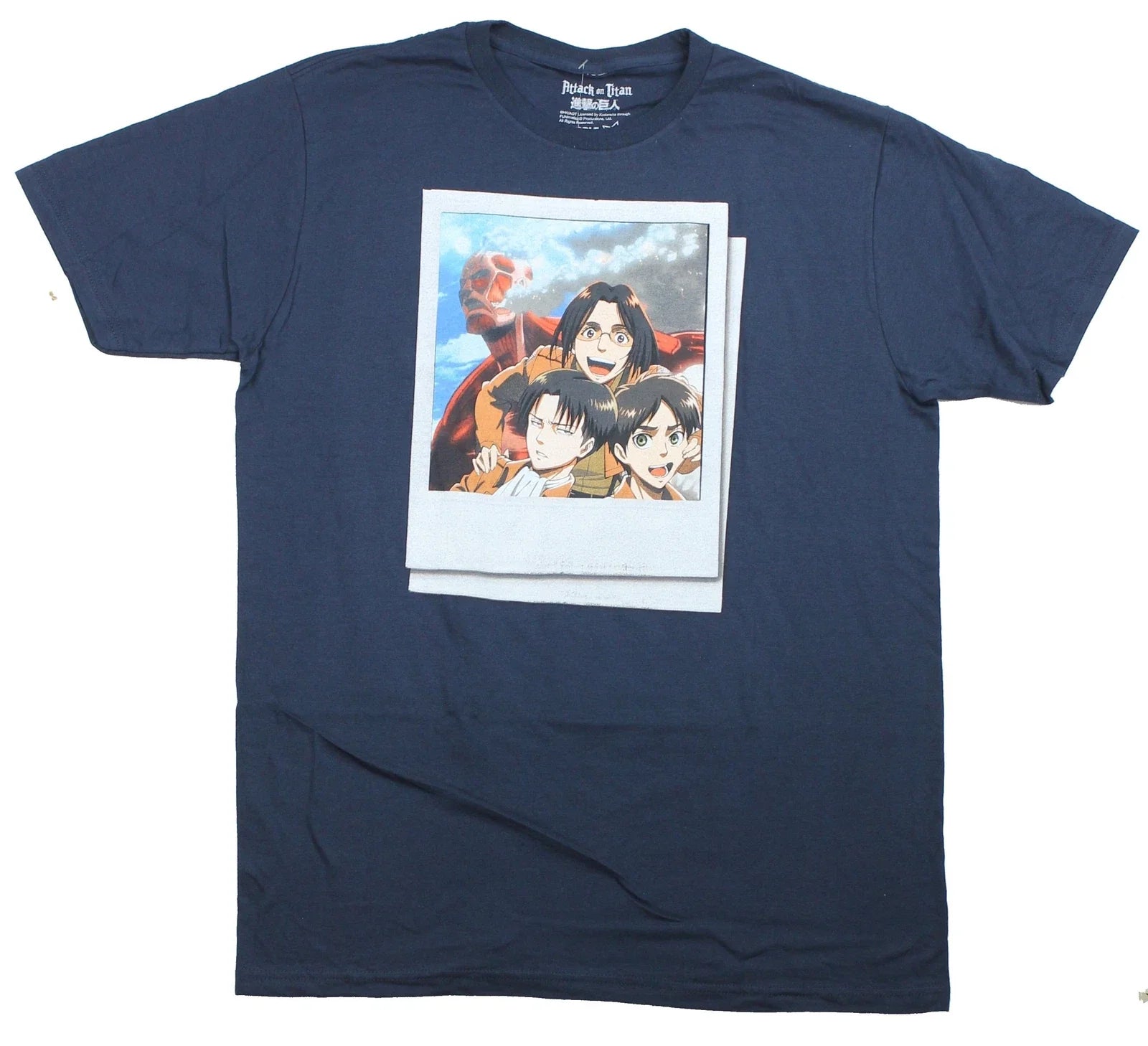 Attack On Titan Adult New Poloraoid Main Cast Pic - Adult & Kids T-Shirts, Sweatshirts & Hoodies apparel design preview 1