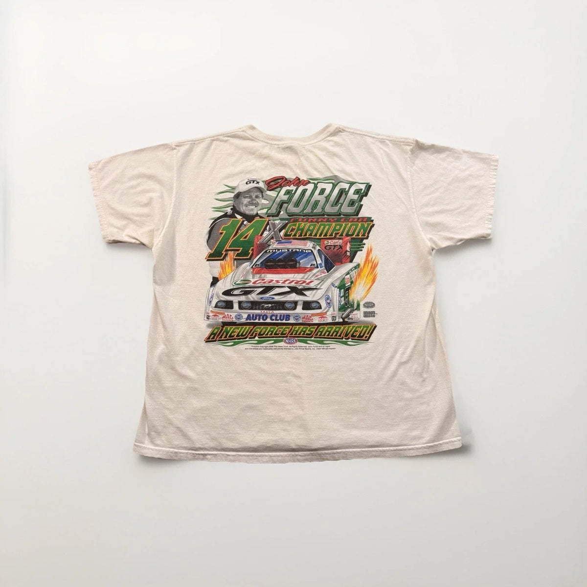 Vintage Y2K NHRA Winston Drag Racing John Force 2006 - Adult & Kids T-Shirts, Sweatshirts & Hoodies apparel design preview 1