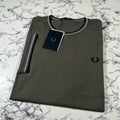 FRED PERRY Mens Field Green Twin Tipped SIZE LARGE - Adult & Kids T-Shirts, Sweatshirts & Hoodies apparel design preview 1