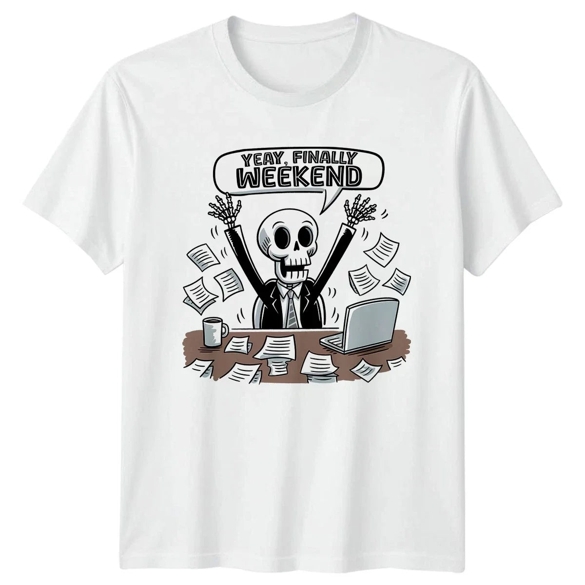 Yeay Finally Weekend Corporate Stress Office Humor - Adult & Kids T-Shirts, Sweatshirts & Hoodies apparel design preview 1