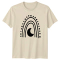 Boho Rainbow Moon Design Chic Celestial Aesthetic - Adult & Kids T-Shirts, Sweatshirts & Hoodies apparel design preview 1