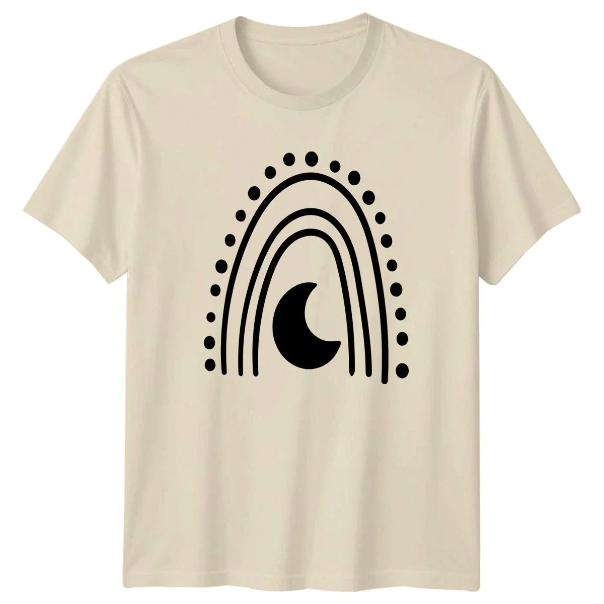 Boho Rainbow Moon Design Chic Celestial Aesthetic - Adult & Kids T-Shirts, Sweatshirts & Hoodies apparel design preview 1