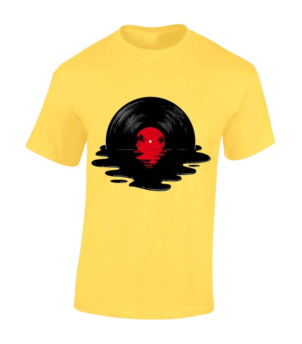 MELTED VINYL MENS RECORD MUSIC DJ RAVE ACID HOUSE - Adult & Kids T-Shirts, Sweatshirts & Hoodies apparel design preview 1