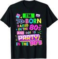 70s Born Raised In The 80s Party 90s Disco Gift - Adult & Kids T-Shirts, Sweatshirts & Hoodies apparel design preview 1