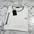 FRED PERRY Mens White Twin Tipped SIZE 2XL XXL M1588V - Adult & Kids T-Shirts, Sweatshirts & Hoodies apparel design preview 1