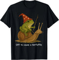 Whimsical Frog Wizard Off to Cause A Kerfuffle Meme - Adult & Kids T-Shirts, Sweatshirts & Hoodies apparel design preview 1