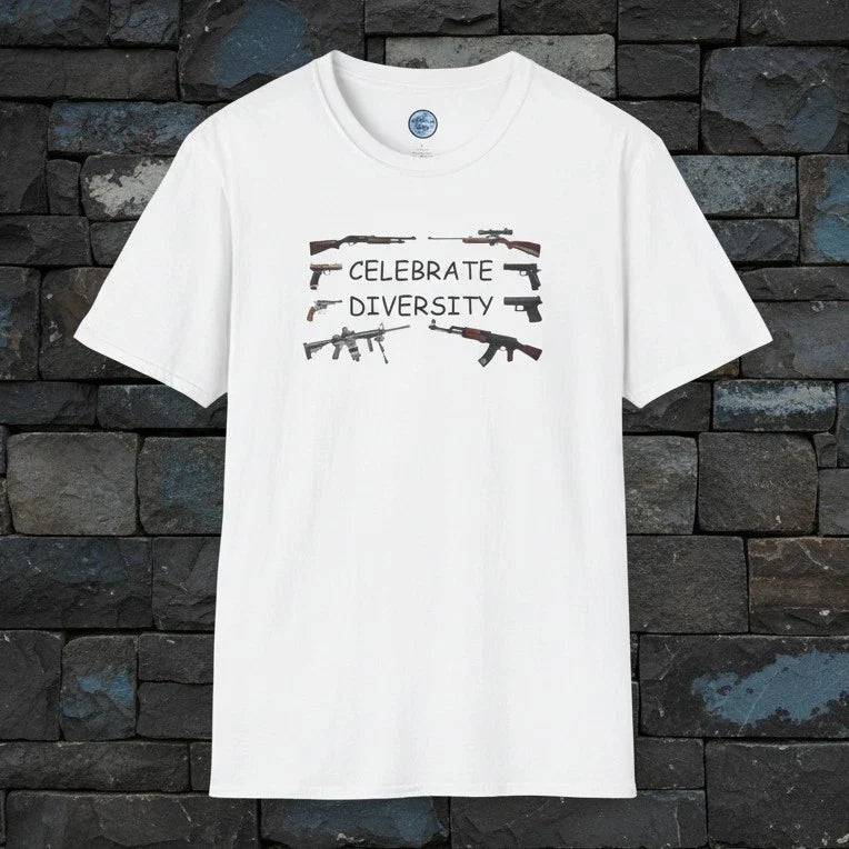 Celebrate Diversity Guns Men's - Adult & Kids T-Shirts, Sweatshirts & Hoodies apparel design preview 1