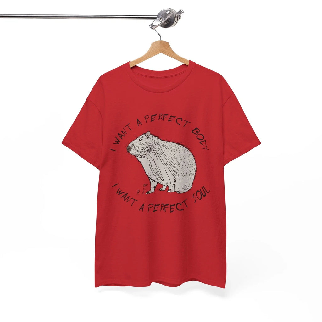 Capybara Meme I Want A Perfect Body Soul - Adult & Kids T-Shirts, Sweatshirts & Hoodies apparel design preview 1