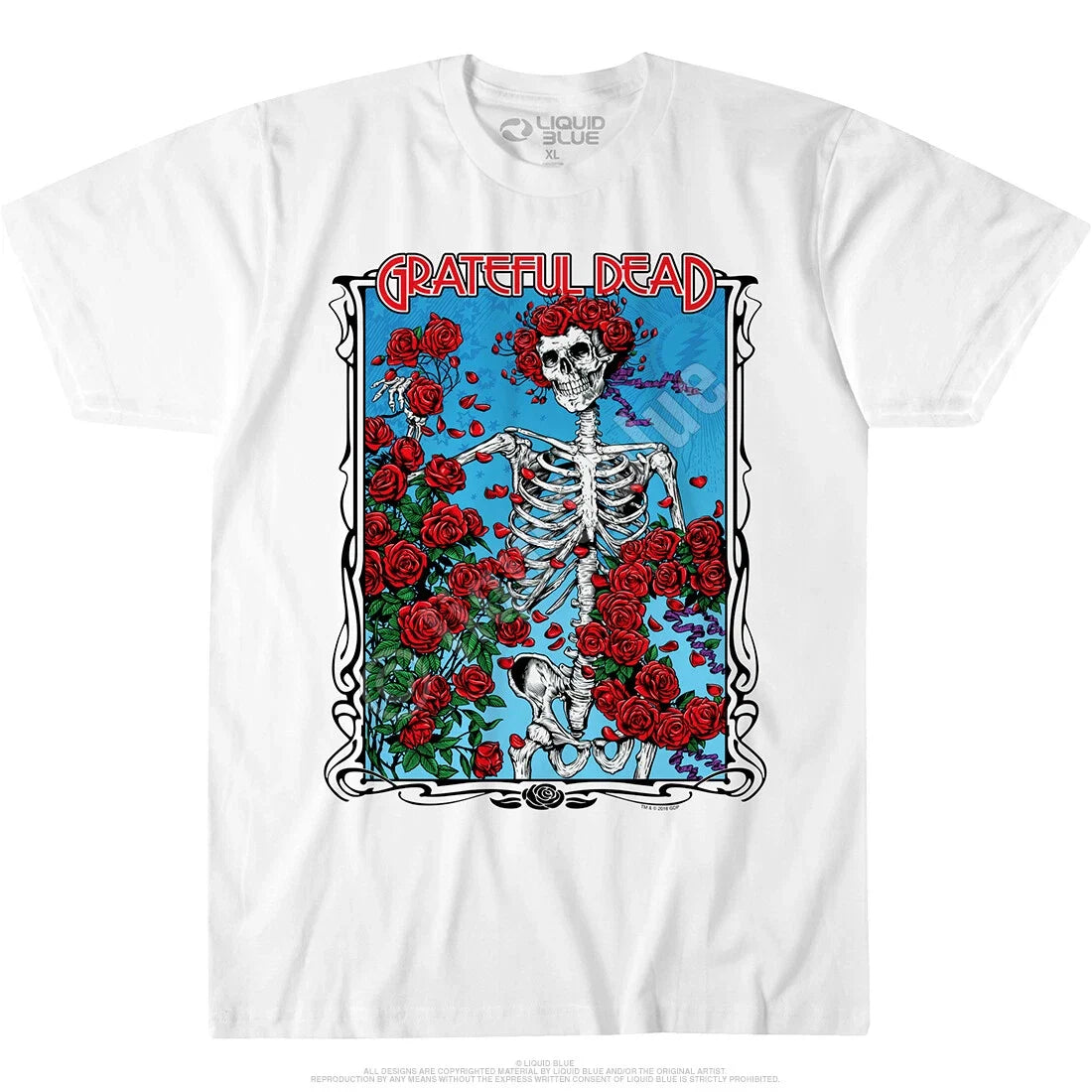 GRATEFUL DEAD-BERTHA WHEEL ROSES-SYF-2 Sided - Adult & Kids T-Shirts, Sweatshirts & Hoodies apparel design preview 1
