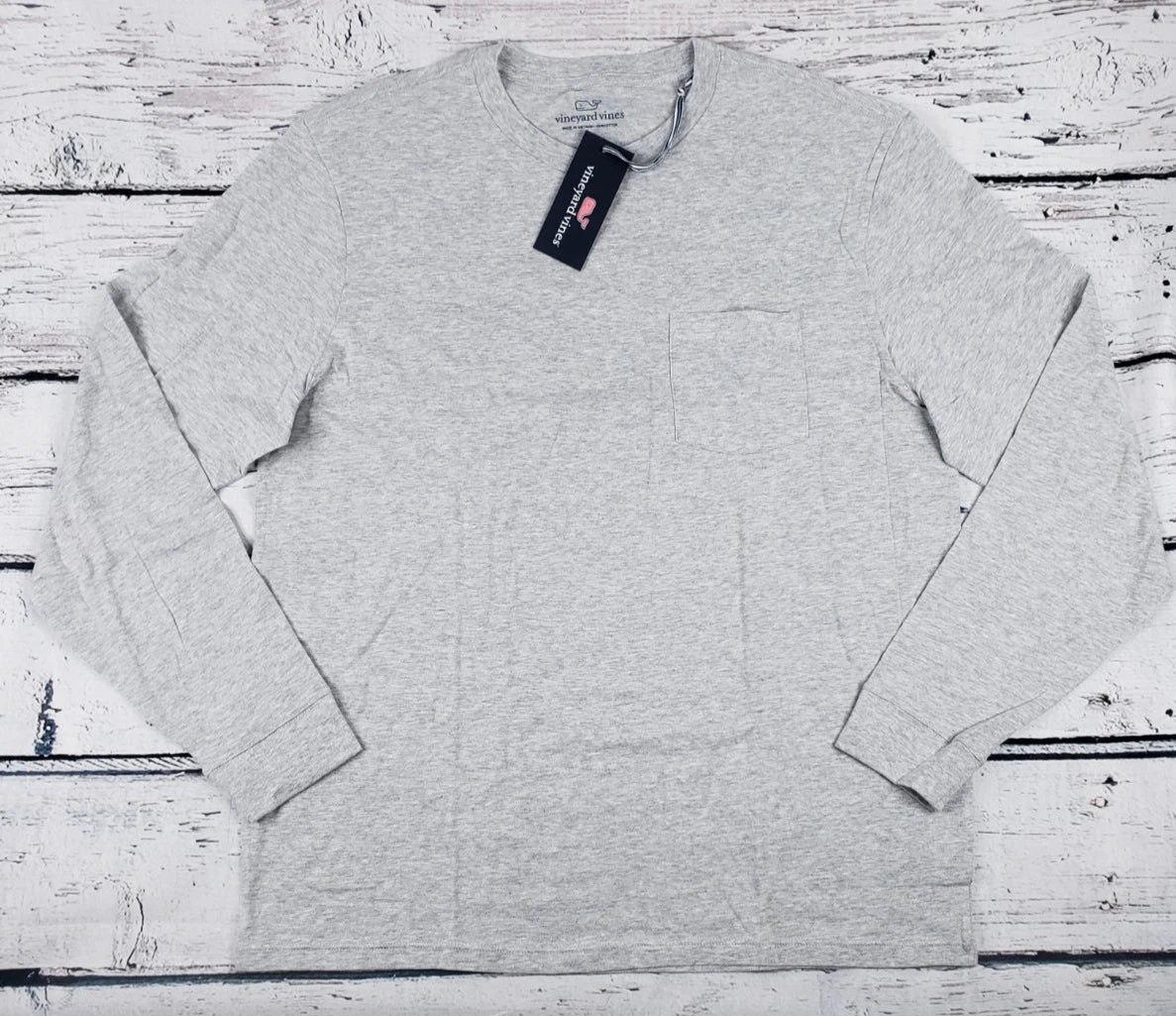 Vineyard Vines Men's Pocket Gray Size Large (L) NEW - Adult & Kids T-Shirts, Sweatshirts & Hoodies apparel design preview 1