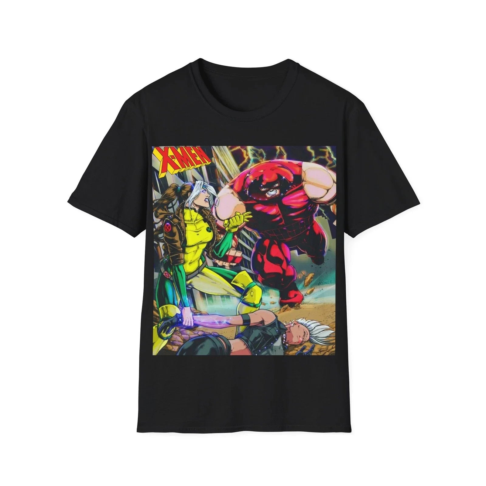 Rogue Defends as Juggernaut Strikes X‑Men Showdown - Adult & Kids T-Shirts, Sweatshirts & Hoodies apparel design preview 1