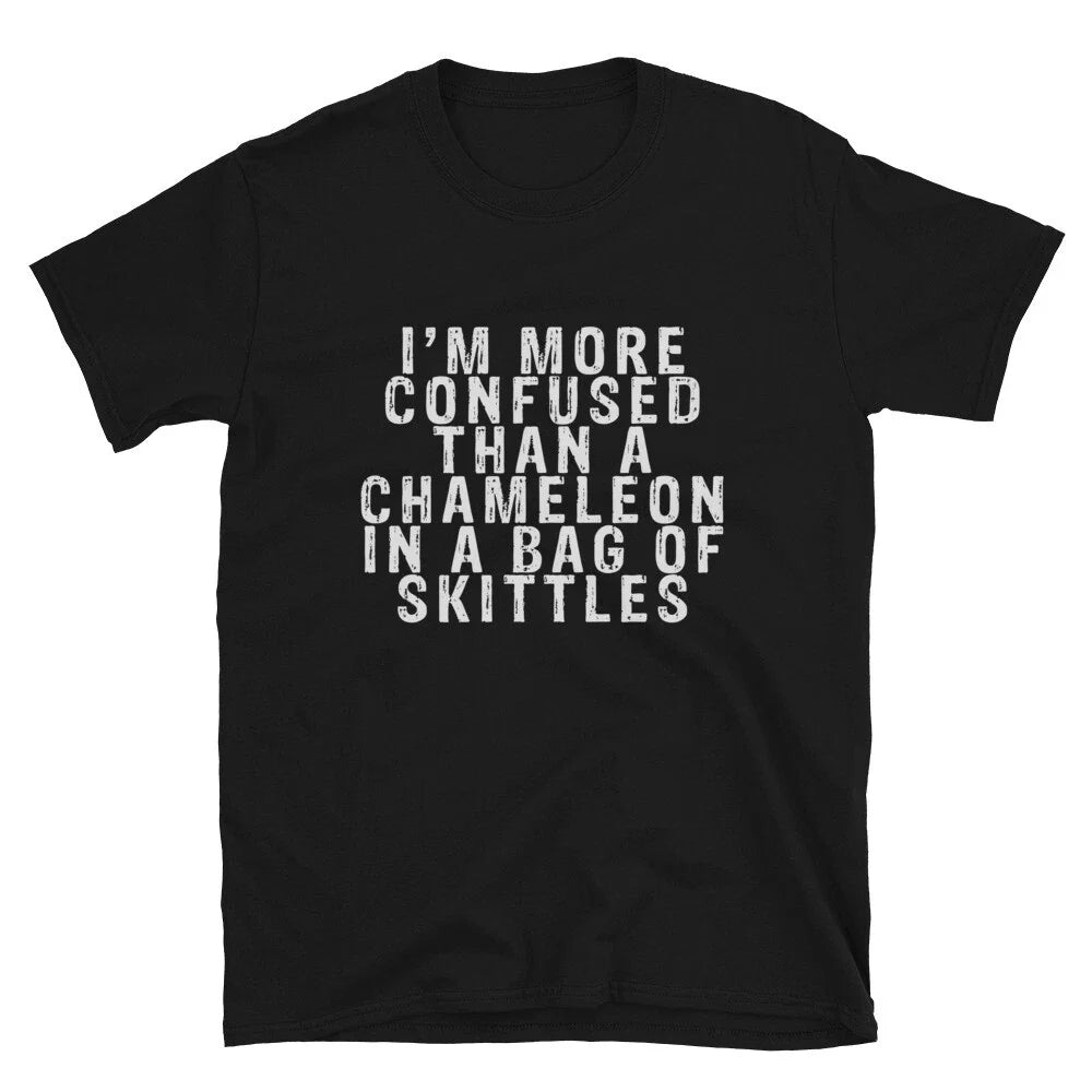 I M MORE CONFUSED THAN A CHAMELEON Silly Humor - Adult & Kids T-Shirts, Sweatshirts & Hoodies apparel design preview 1