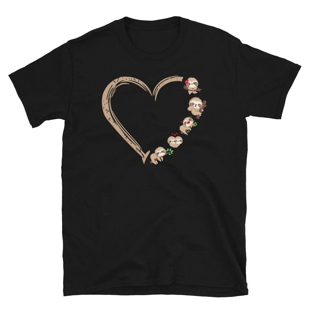 Love Heart Funny Novelty Sloth Classic Everyday - Adult & Kids T-Shirts, Sweatshirts & Hoodies apparel design preview 1