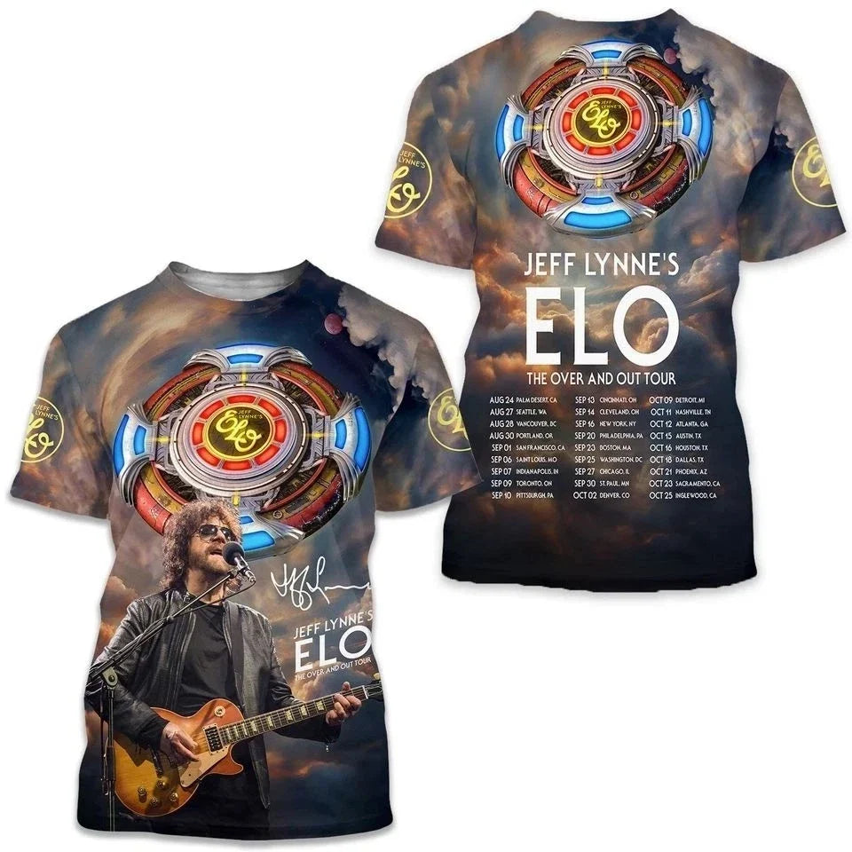 Jeff Lynne ELO The Over and Out Tour Cool 3D MR671 - Adult & Kids T-Shirts, Sweatshirts & Hoodies apparel design preview 1