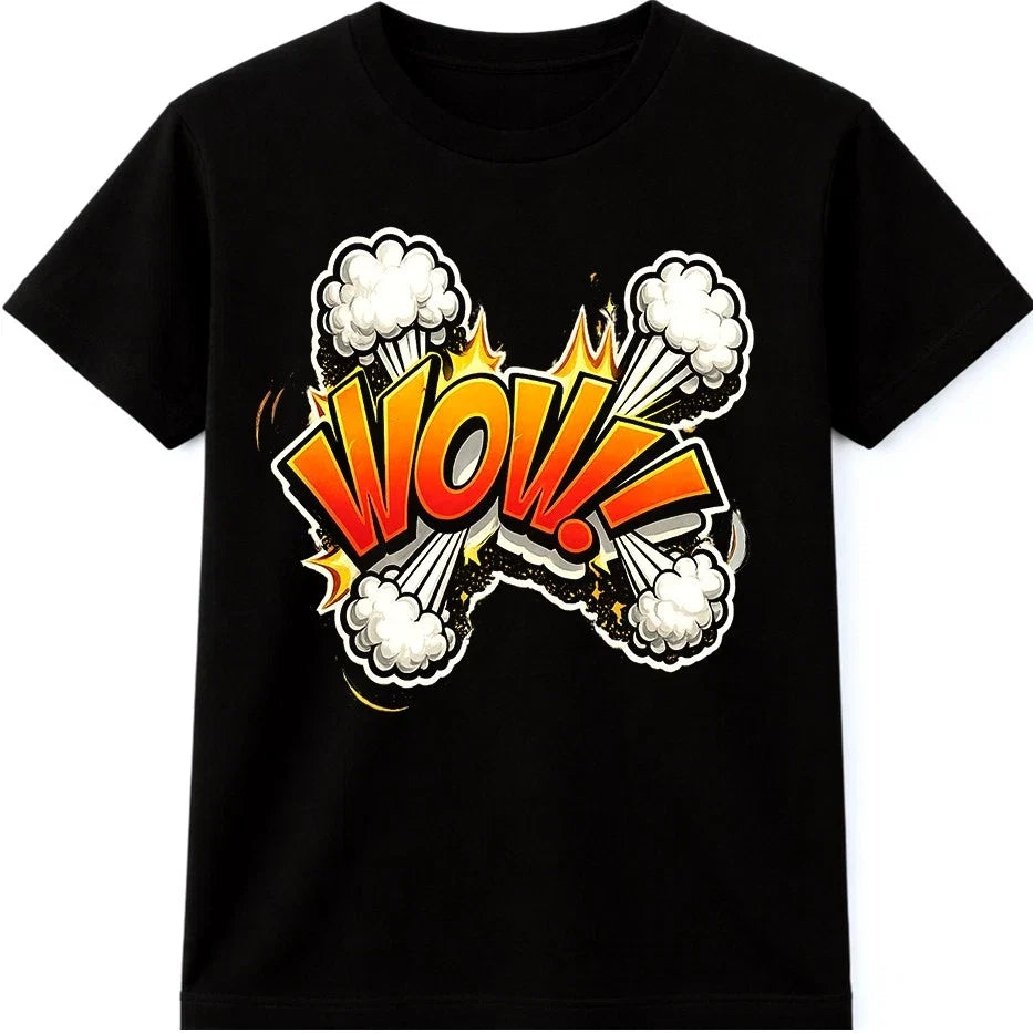 WOW Comic Graphic Pop Art Explosion Cartoon Style - Adult & Kids T-Shirts, Sweatshirts & Hoodies apparel design preview 1