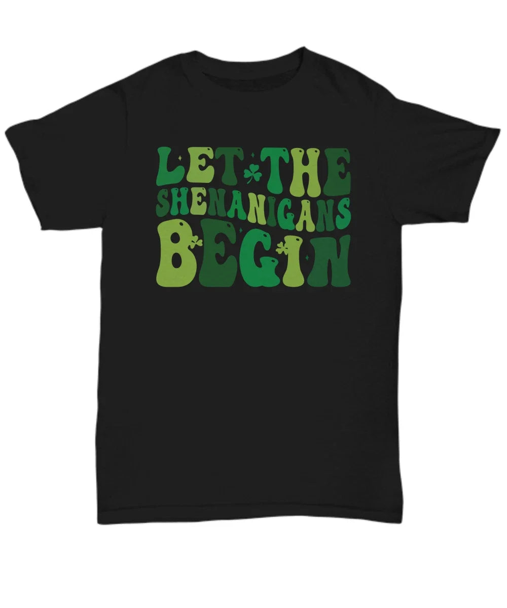 St. Patrick's Day Let the Shenanigans Begin, Funny - Adult & Kids T-Shirts, Sweatshirts & Hoodies apparel design preview 1