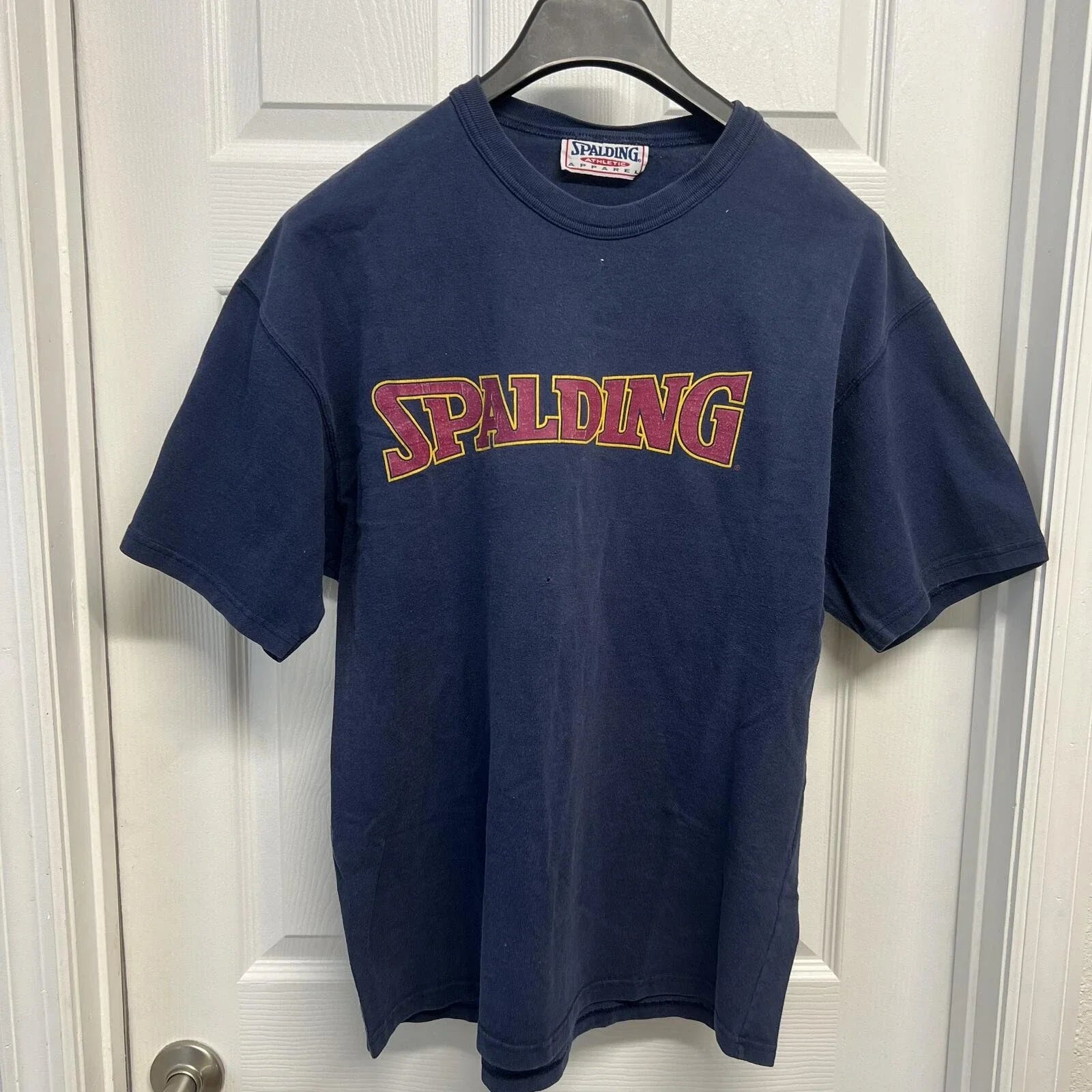 Vintage Spalding Faded Navy Graphic Sz. XL Y2K Heavy - Adult & Kids T-Shirts, Sweatshirts & Hoodies apparel design preview 1