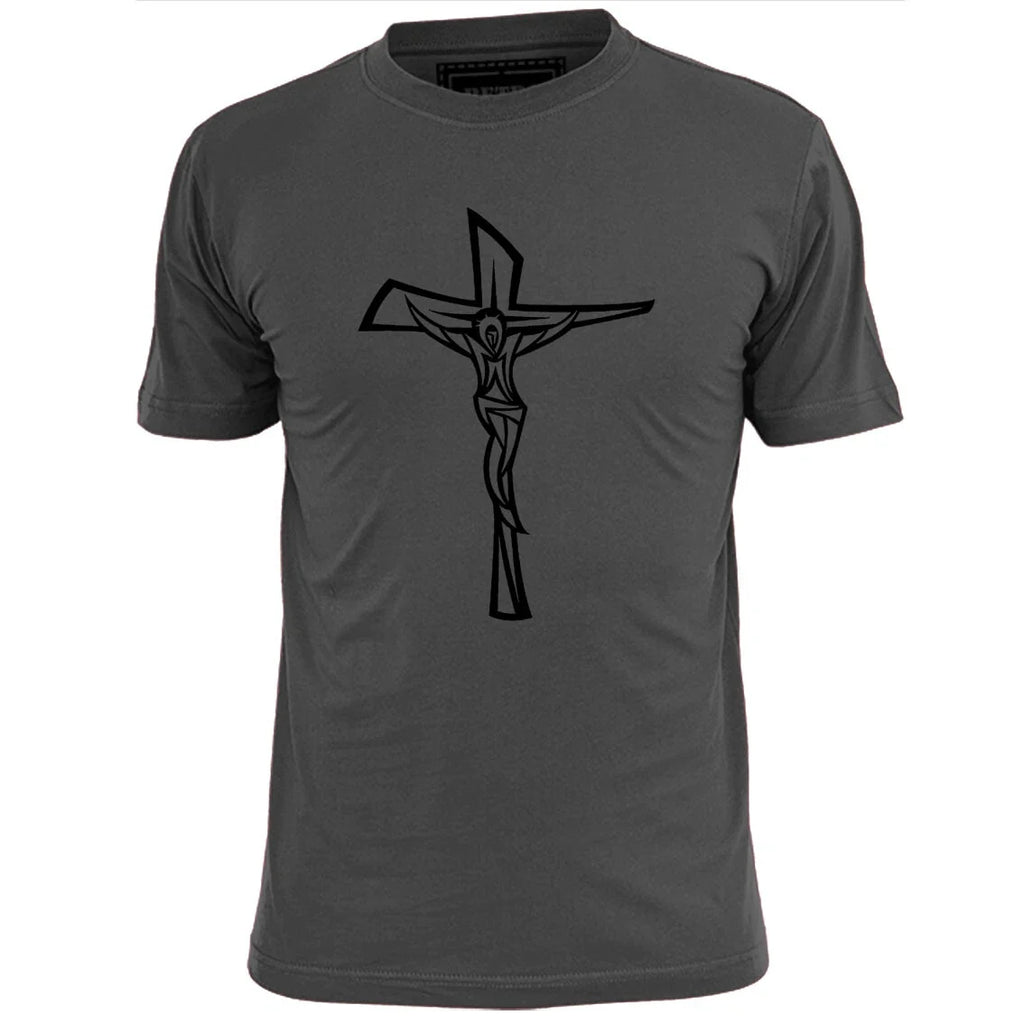 Mens Crucifix v2 Religion Christianity Jesus Faith - Adult & Kids T-Shirts, Sweatshirts & Hoodies apparel design preview 1