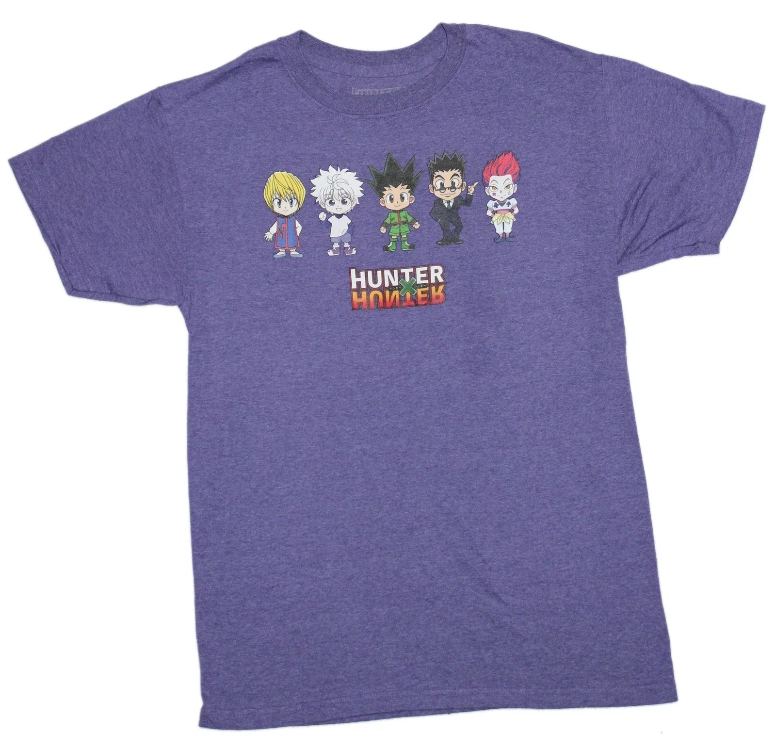 Hunter X New Chibi Cast Over Logo - Adult & Kids T-Shirts, Sweatshirts & Hoodies apparel design preview 1