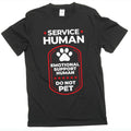 Men's Service Human Emotional Support Funny Saying - Adult & Kids T-Shirts, Sweatshirts & Hoodies apparel design preview 1