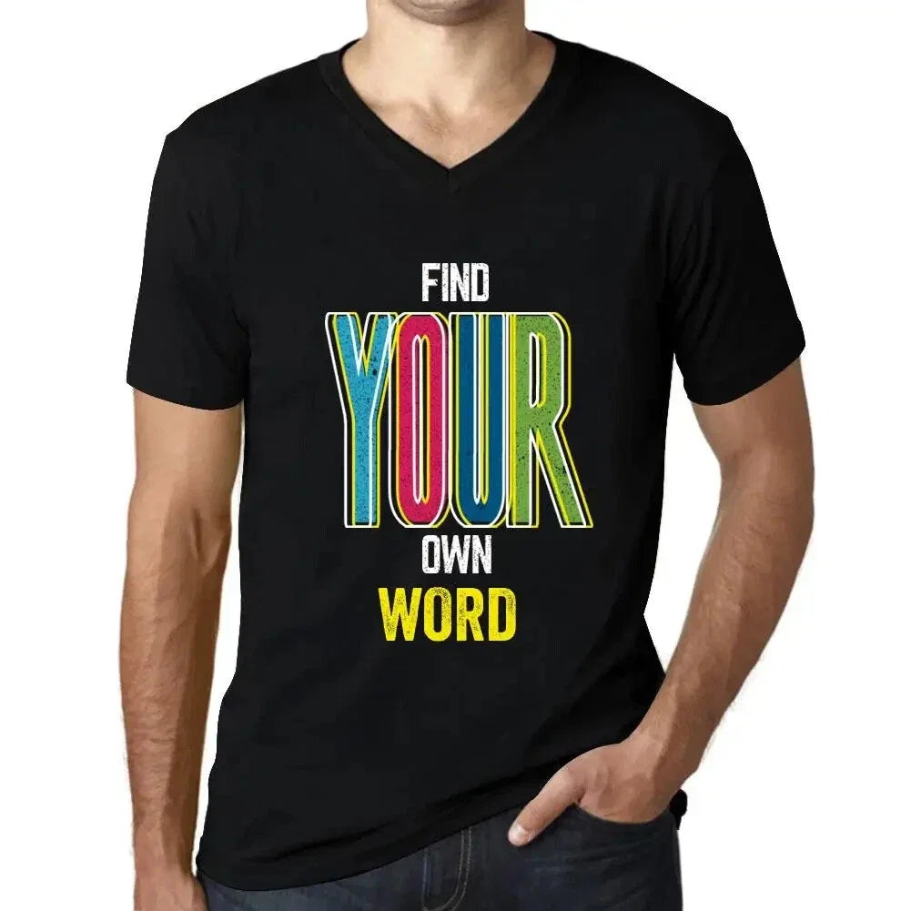 Men's Graphic V Neck Find Your Own Word Eco-Friendly - Adult & Kids T-Shirts, Sweatshirts & Hoodies apparel design preview 1