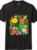 Whimsical Caterpillar Flowers Gift for Nature Lovers - Adult & Kids T-Shirts, Sweatshirts & Hoodies apparel design preview 1