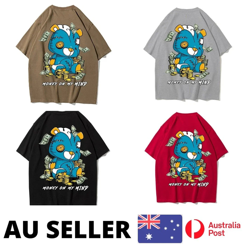 Doll Bear Money On My Mind Print Boy Lovely Cool - Adult & Kids T-Shirts, Sweatshirts & Hoodies apparel design preview 1