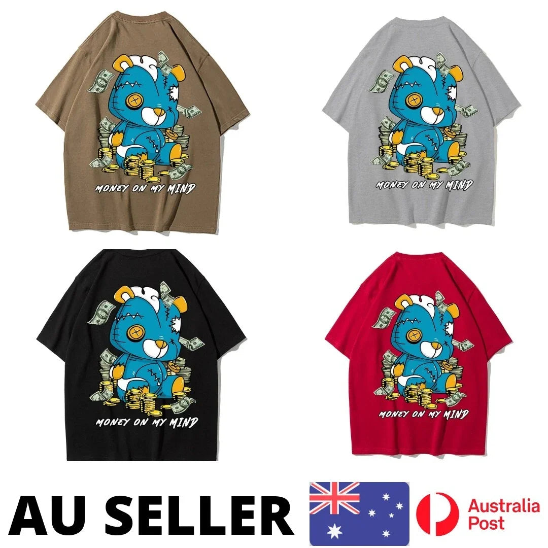 Doll Bear Money On My Mind Print Boy Lovely Cool - Adult & Kids T-Shirts, Sweatshirts & Hoodies apparel design preview 1