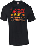 You can't buy happiness but can pizza and that's kind - Adult & Kids T-Shirts, Sweatshirts & Hoodies apparel design preview 1