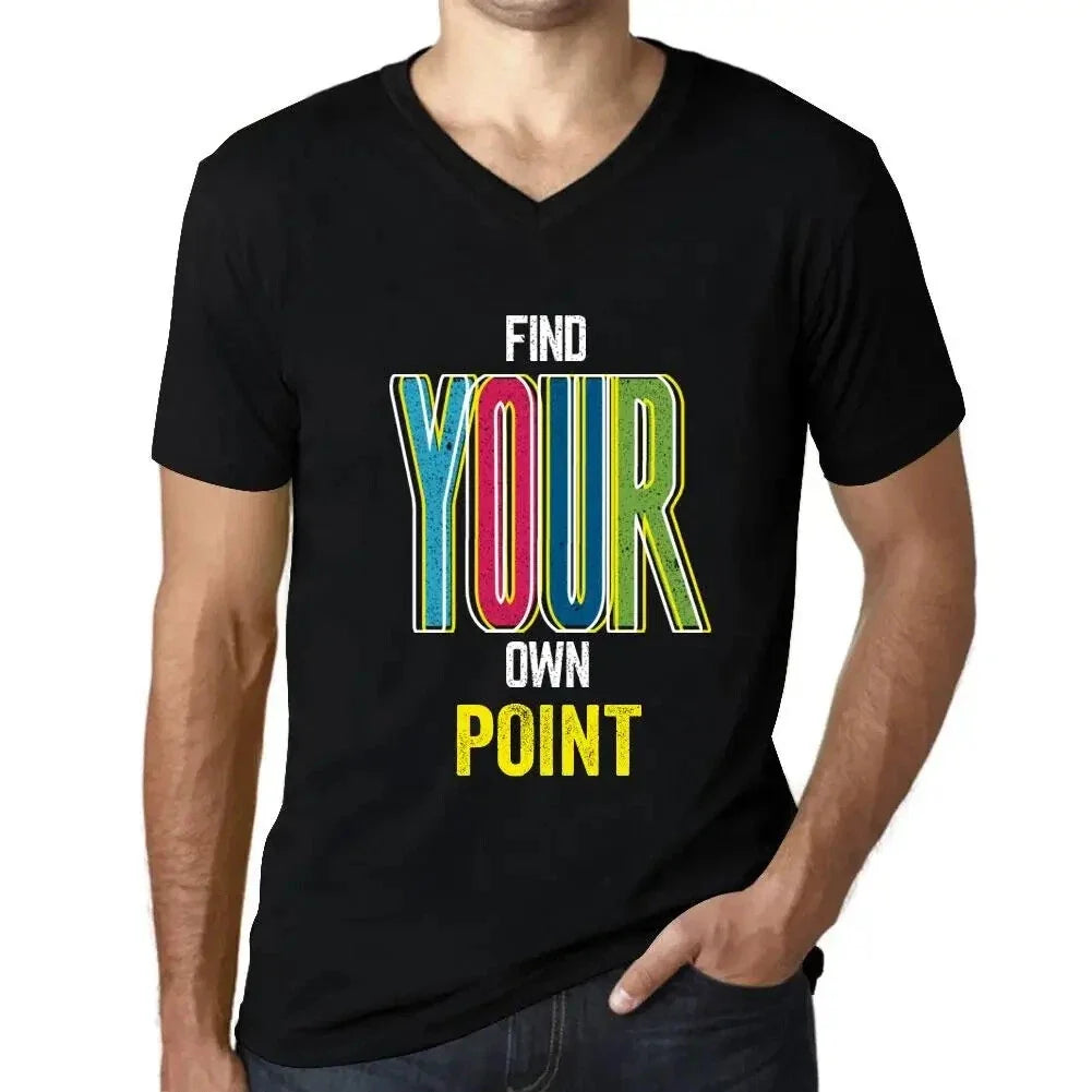 Men's Graphic V Neck Find Your Own Point Eco-Friendly - Adult & Kids T-Shirts, Sweatshirts & Hoodies apparel design preview 1