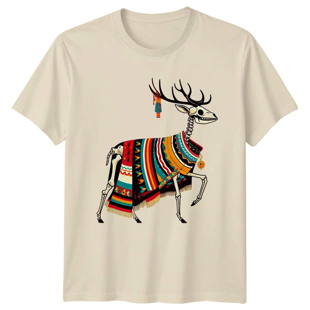 Deer Skeleton Southwest Folk Art Boho Wildlife Gift - Adult & Kids T-Shirts, Sweatshirts & Hoodies apparel design preview 1