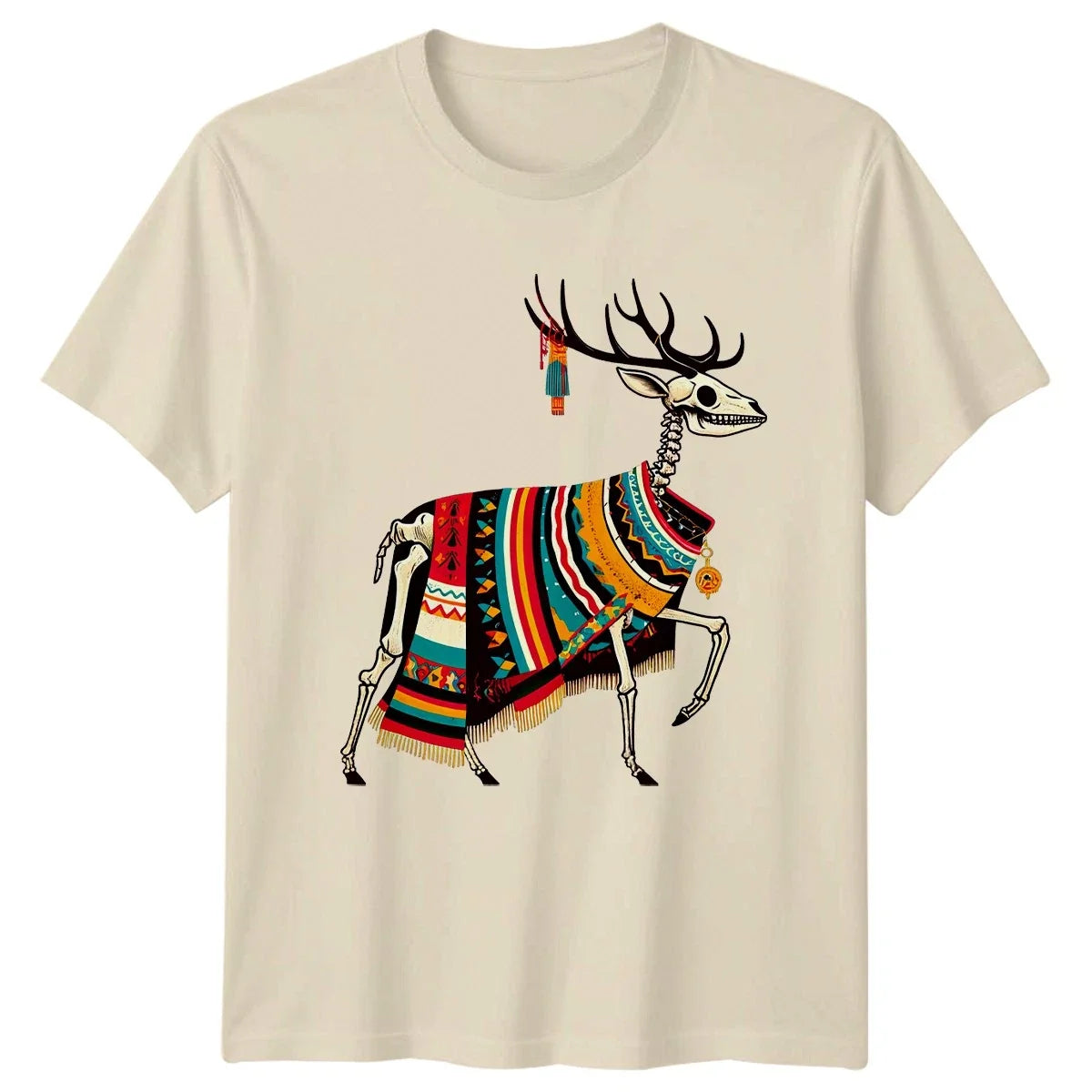 Deer Skeleton Southwest Folk Art Boho Wildlife Gift - Adult & Kids T-Shirts, Sweatshirts & Hoodies apparel design preview 1