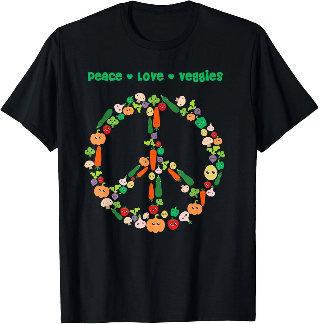 Kawaii Vegetables Peace Sign Funny Gift for - Adult & Kids T-Shirts, Sweatshirts & Hoodies apparel design preview 1