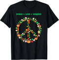 Kawaii Vegetables Peace Sign Funny Gift for - Adult & Kids T-Shirts, Sweatshirts & Hoodies apparel design preview 1