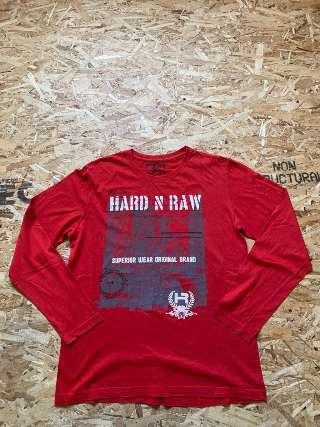 Y2k Red "Hrd N Raw" Graphic With a Medium ,Regular - Adult & Kids T-Shirts, Sweatshirts & Hoodies apparel design preview 1