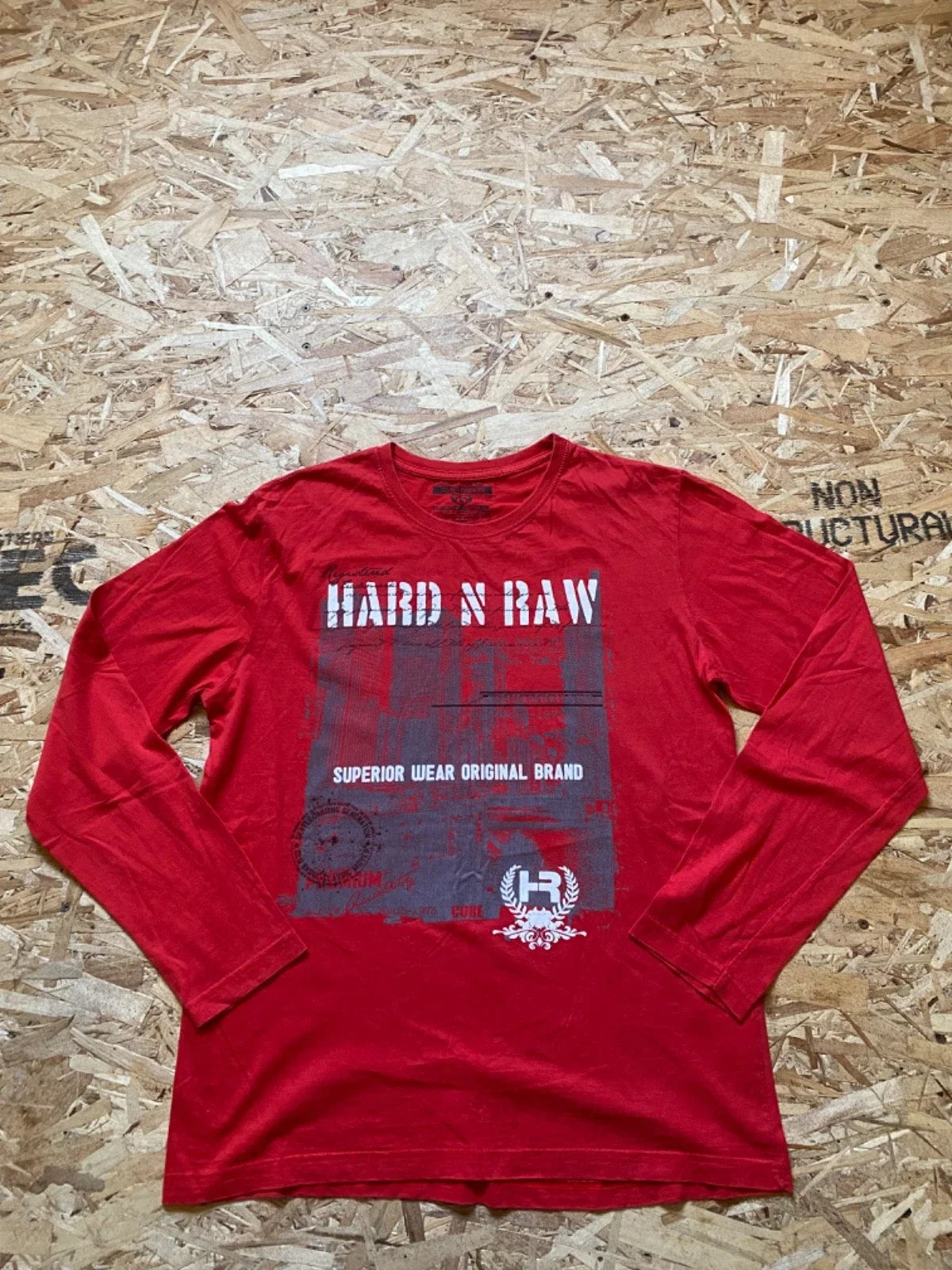 Y2k Red "Hrd N Raw" Graphic With a Medium ,Regular - Adult & Kids T-Shirts, Sweatshirts & Hoodies apparel design preview 1