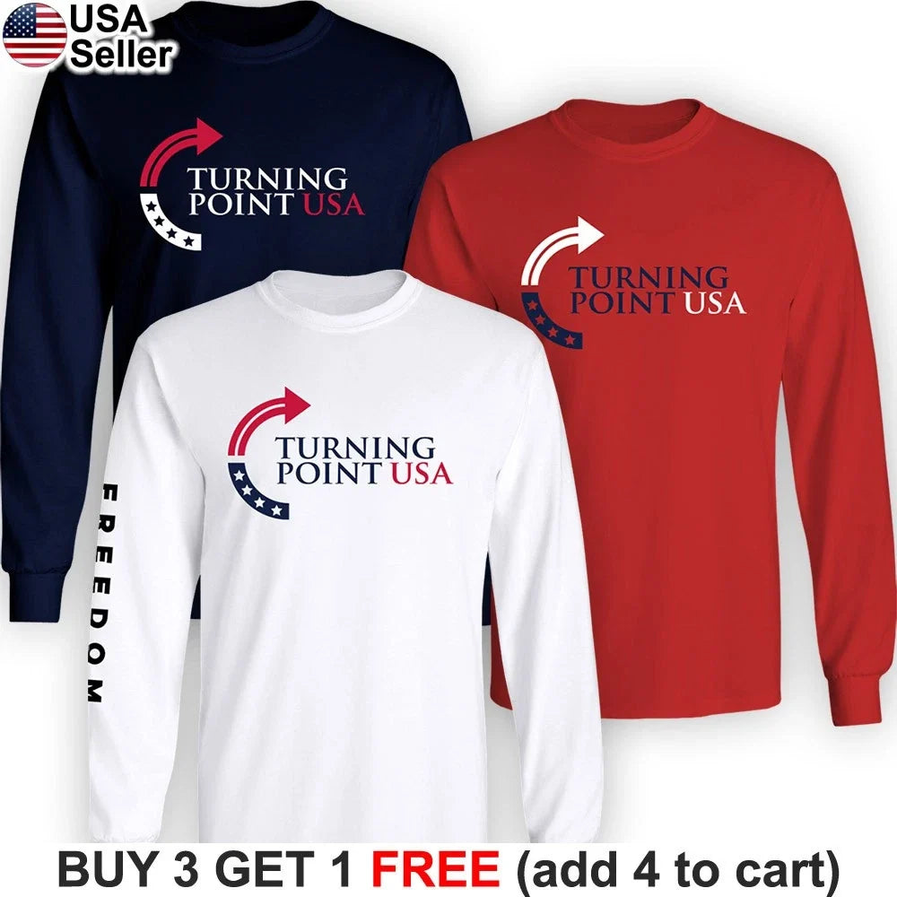 Charlie Kirk Turning Point USA Political Patriotic - Adult & Kids T-Shirts, Sweatshirts & Hoodies apparel design preview 1