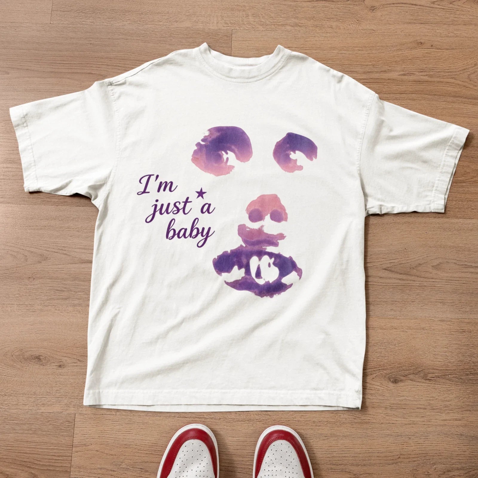 Kawaii Ghost I'm Just A Baby Funny Cute Halloween - Adult & Kids T-Shirts, Sweatshirts & Hoodies apparel design preview 1