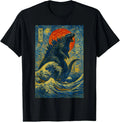 Funny Kaiju Starry Night Japanese Art Anime Van Gogh - Adult & Kids T-Shirts, Sweatshirts & Hoodies apparel design preview 1
