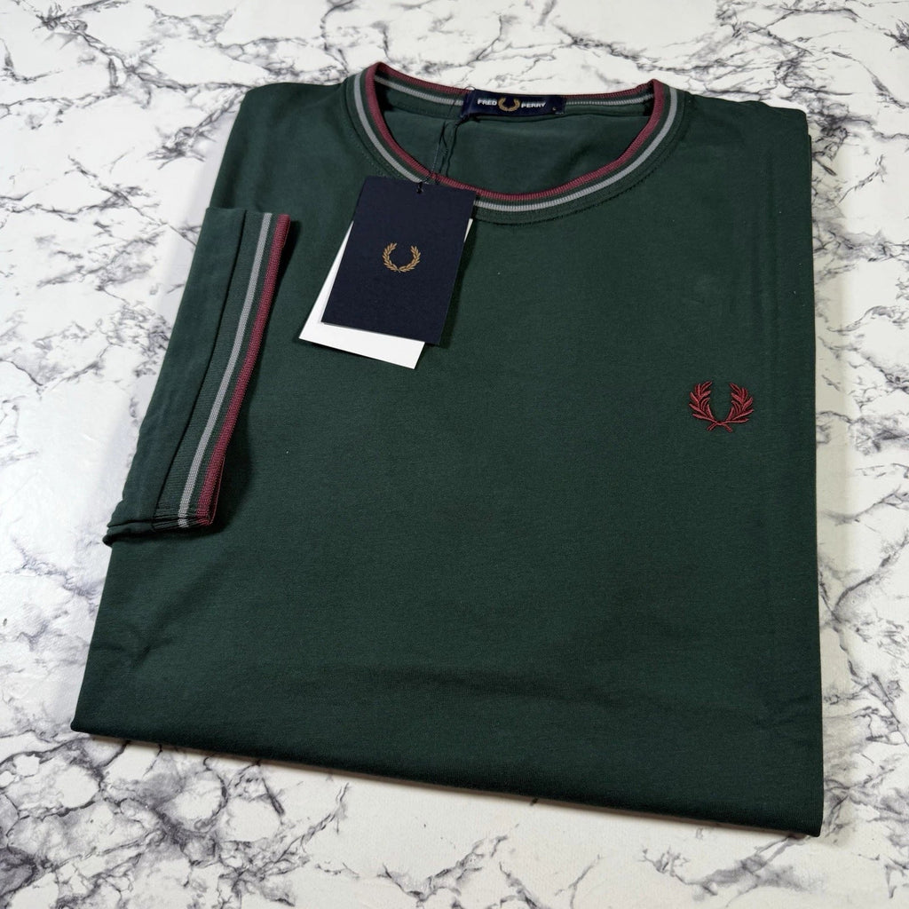 FRED PERRY Mens Grassroots Green Twin Tipped SIZE - Adult & Kids T-Shirts, Sweatshirts & Hoodies apparel design preview 1