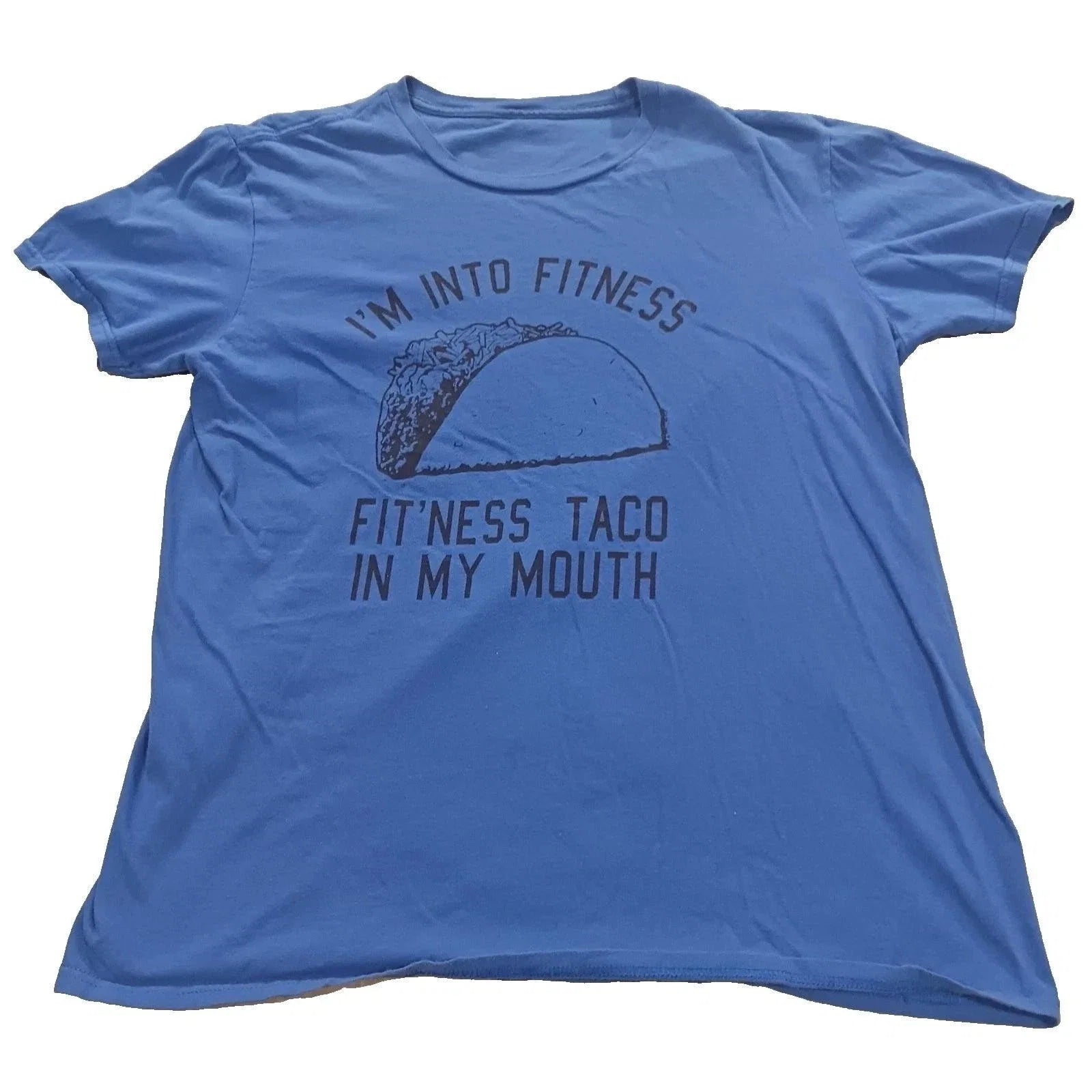 Funny Fitness Taco In My Mouth Graphic Blue Mens - Adult & Kids T-Shirts, Sweatshirts & Hoodies apparel design preview 1