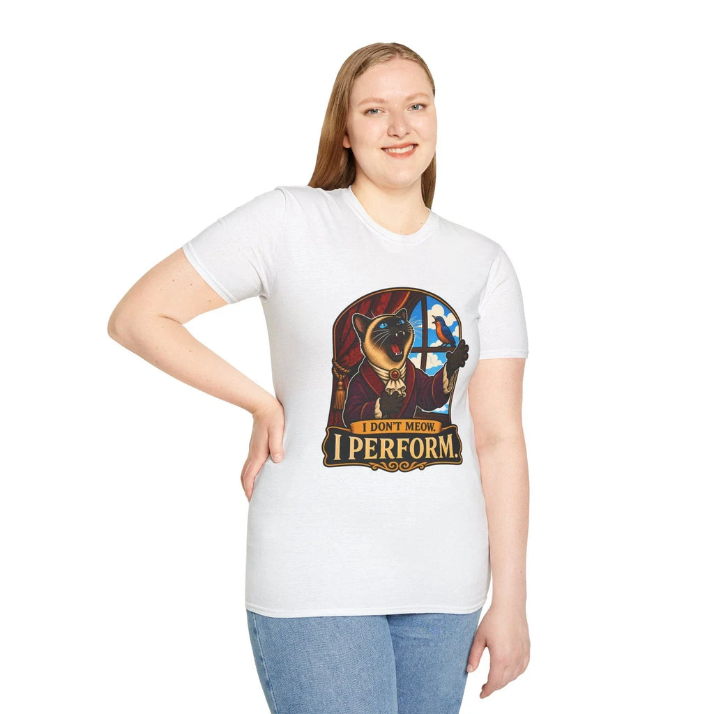 Siamese Cat Funny Meme Opera Singing Bird Window - Adult & Kids T-Shirts, Sweatshirts & Hoodies apparel design preview 1