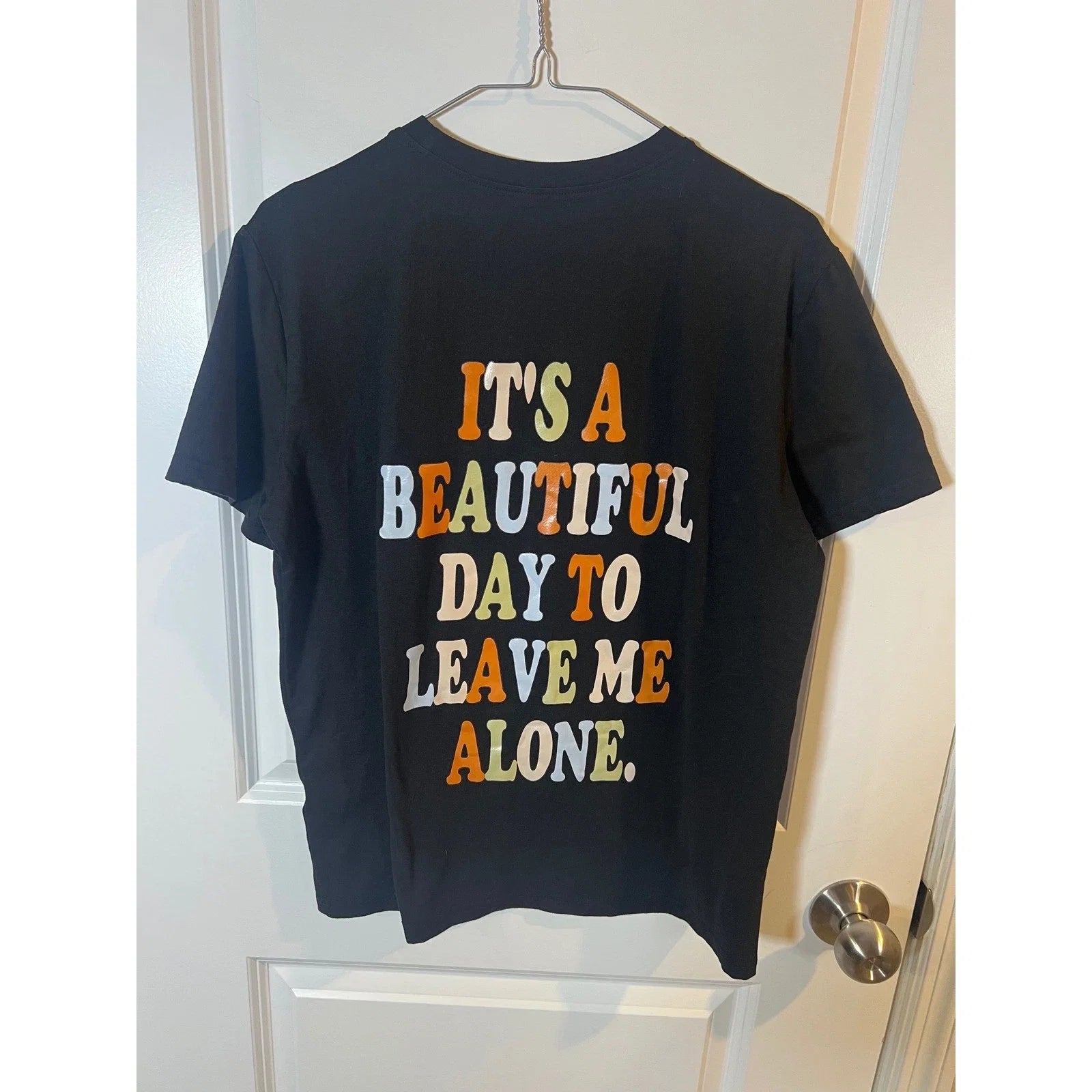 Unbranded Graphic Leave Me Alone Print Black Size M - Adult & Kids T-Shirts, Sweatshirts & Hoodies apparel design preview 1