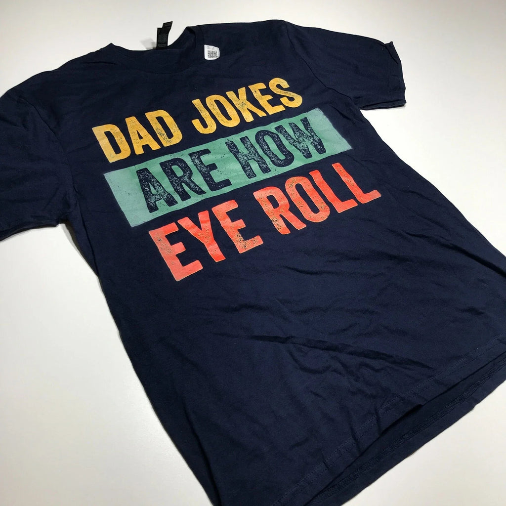 Gildan Soft Style "Dad Jokes Are How Eye Roll" Funny - Adult & Kids T-Shirts, Sweatshirts & Hoodies apparel design preview 1